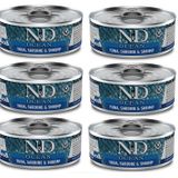 N&d Ocean Tahılsız 6 Adet Ton Sardalya Karides Yetişkin Yaş Mama 80 Gr