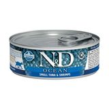 N&D Ocean Ton Balığı Karides Yetişkin Kedi Konservesi 6x80 gr