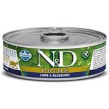 N&D Prime 12x80 gr Tahılsız Kuzu Eti ve Yaban Mersinli Yetişkin Kedi Konservesi