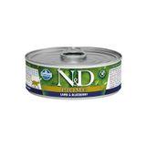 N&D Prime 80 gr Tahılsız Kuzu Eti ve Yaban Mersinli Yetişkin Kedi Konservesi