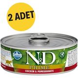 N&D Prime Kitten Tavuk Etli Narlı 2x80 gr Yetişkin Kedi Yaş Mama