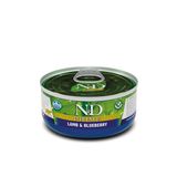 N&D Prime Tahılsız Kuzu Etli ve Yaban Mersinli 70 gr Yetişkin Kedi Konservesi
