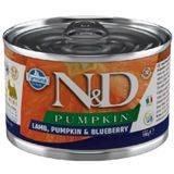 N&D Pumpkin Bal Kabaklı Kuzulu ve Yaban Mersinli 140 gr Küçük Irk Tahılsız Yetişkin Köpek Konservesi