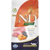 N&D Pumpkin Kuzu Etli, Bal kabaklı,Yaban Mersinli Tahılsız Kısırlaştırılmış Yetişkin Kedi Maması 1.5 Kg