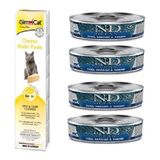 N&d Tahılsız 4 Adet Ton Sardalya Karides Kedi Yaş Mama 80 Gr+Gimcat Biotin 50 gr