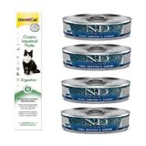 N&d Tahılsız 4 Adet Ton Sardalya Karides Kedi Yaş Mama 80 Gr+Gimcat Gastro 50 gr