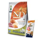 ND Tahılsız Balkabak Yaban Domuzu Medium Maxi Köpek Maması 12 Kg + ND Dental Köpek Ödülü