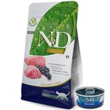 ND Tahılsız Kuzu Eti ve Yaban Mersini Kedi Maması 10 Kg + ND Konserve 70 Gr