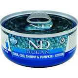 N&D Yaş Maması, Konserve Morina Balığı, Karides Balkabaklı, Yavru Kedi, 70 Gr