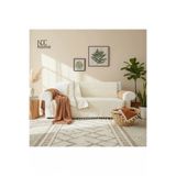 NDC HOME Buldan Dokuması Keten Ponponlu Koltuk Örtüsü (170 x 220)