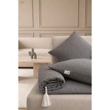 NDC Home Luxury Keten Koltuk Pedi / Şiltesi [kırlentli] - Füme - 70 x 180 cm