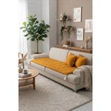 NDC Home Waffle Dokuma Koltuk Pedi / Şiltesi [kırlentli] - Hardal - 70 x 110 cm