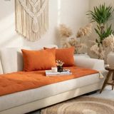 NDC Home Waffle Dokuma Koltuk Pedi / Şiltesi [kırlentli] - Tarçın - 70 x 110 cm