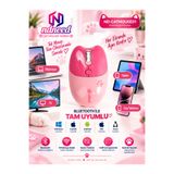 NDNeed Sevimli Kedi Kablosuz Pembe Mouse Bluetooth + 2.4G Dual Mode Catmouse