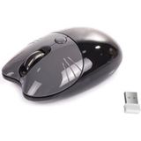 Ndneed Sevimli Kedi Tasarımlı Kablosuz Bluetooth Mouse 1600 DPI Ev Ofis Kullanımı İçin Siyah