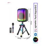 NDR -102B Siyah RGB Ledli Dahili Mikrofon&Kumanda Bluetooth Hoparlör Siyah