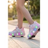 Ndrops Solly N Drops 034 Pembe Patenli Işıklı Spor Ayakkabı