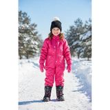 Ndrops YSEYL014 Kız Çocuk Kar Botu Siyah - Fuşya