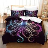 NDXRWDZR Çift Kişilik Nevresim 220 x 240 cm Yetişkin Ahtapot Gizli Fermuarlı Nevresim Takımı Yumuşak Anti Alerji Mikrofiber Nevresim Takımı Nevresim ve 2 Yastık Kılıfı 50 x 80 cm