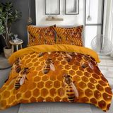 NDXRWDZR Çift Kişilik Nevresim 220 x 240 cm Yetişkin Arı Gizli Fermuarlı Nevresim Takımı Yumuşak Anti Alerji Mikrofiber Nevresim Takımı Nevresim ve 2 Yastık Kılıfı 50 x 80 cm