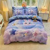 NDXRWDZR Çift Kişilik Nevresim 220 x 240 cm Yetişkin Fantezi Tavşan Gizli Fermuarlı Nevresim Takımı Yumuşak Anti-Alerji Mikrofiber Nevresim Takımı Nevresim Takımı ve 2 Yastık Kılıfı 50 x 80 cm