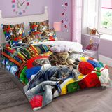 NDXRWDZR Çift Kişilik Nevresim 220 x 240 cm Yetişkin Komik Kedi Gizli Fermuarlı Nevresim Takımı Yumuşak Anti-Alerji Mikrofiber Nevresim Takımı Nevresim Takımı ve 2 Yastık Kılıfı 50 x 80 cm