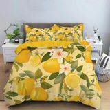 NDXRWDZR Çift Kişilik Nevresim 220 x 240 cm Yetişkin Limon Sarı Gizli Fermuarlı Nevresim Takımı Yumuşak Anti-Alerji Mikrofiber Nevresim Takımı Nevresim Takımı ve 2 Yastık Kılıfı 50 x 80 cm