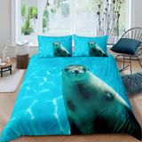 NDXRWDZR Çift Kişilik Nevresim 220 x 240 cm Yetişkin Mühür Gizli Fermuarlı Nevresim Takımı Yumuşak Anti Alerji Mikrofiber Nevresim Takımı Nevresim ve 2 Yastık Kılıfı 50 x 80 cm