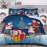 NDXRWDZR Çift Kişilik Nevresim 220 x 240 cm Yetişkin Noel Gizli Fermuarlı Nevresim Takımı Yumuşak Anti Alerji Mikrofiber Nevresim Takımı Nevresim ve 2 Yastık Kılıfı 50 x 80 cm