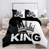 NDXRWDZR Çift Kişilik Nevresim 220 x 240 cm Yetişkin Taç Gizli Fermuarlı Nevresim Takımı Yumuşak Anti Alerji Mikrofiber Nevresim Takımı Nevresim ve 2 Yastık Kılıfı 50 x 80 cm