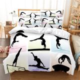 NDXRWDZR Çift Kişilik Nevresim Takımı, Jimnastik Nevresim Takımı, Fermuarlı Kapama, Aldults Çocuklar için Yumuşak Hipoalerjenik Mikrofiber Yorgan Kılıfı 200x200 cm + 2 Yastık Kılıfı 50x75 cm