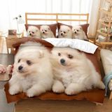 NDXRWDZR Çift Kişilik Nevresim Takımı, Malta Köpek Nevresim Takımı, Fermuarlı Kapama, Aldults Çocuklar için Yumuşak Hipoalerjenik Mikrofiber Yorgan Kılıfı 200x200 cm + 2 Yastık Kılıfı 50x75 cm