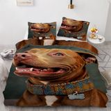 NDXRWDZR Çift Kişilik Nevresim Takımı Pit Bull Nevresim Fermuarlı Kapamalı Yatak Örtüsü Aldults Çocuklar için Yumuşak Hipoalerjenik Mikrofiber Yorgan Kılıfı 200x200 cm + 2 Yastık Kılıfı 50x75 cm