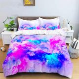 NDXRWDZR Çift Kişilik Nevresim Takımı Renkli Bulutlar Fermuarlı Nevresim Takımı Aldults Çocuklar için Yumuşak Hipoalerjenik Mikrofiber Yorgan Kılıfı 200x200 cm + 2 Yastık Kılıfı 50x75 cm