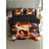 NDXRWDZR King Size Nevresim Takımı, Altın Tilki Nevresim Takımı, Fermuarlı Kapama, Aldults Çocuklar için Yumuşak Hipoalerjenik Mikrofiber Yorgan Kılıfı 230x220 cm + 2 Yastık Kılıfı 50x75 cm