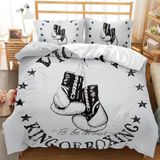 NDXRWDZR King Size Nevresim Takımı, Boks Eldiveni, Fermuarlı Nevresim Takımı, Aldults Çocuklar için Yumuşak Hipoalerjenik Mikrofiber Yorgan Kılıfı 230 x 220 cm + 2 Yastık Kılıfı 50 x 75 cm