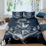 NDXRWDZR King Size Nevresim Takımı Çapa Nevresim Fermuarlı Nevresim Takımı Aldults Çocuklar için Yumuşak Hipoalerjenik Mikrofiber Yorgan Kılıfı 230x220 cm + 2 Yastık Kılıfı 50x75 cm