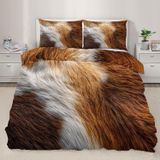 NDXRWDZR King Size Nevresim Takımı, Çiftlik Evi Hayvanları Nevresim Takımı, Fermuarlı Nevresim Takımı, Aldults Çocuklar için Yumuşak Hipoalerjenik Mikrofiber Yorgan Kılıfı 230 x 220 cm + 2 Yastık