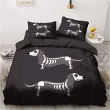 NDXRWDZR King Size Nevresim Takımı Dachshund Nevresim Takımı Fermuarlı Nevresim Takımı Aldults Çocuklar için Yumuşak Hipoalerjenik Mikrofiber Yorgan Kılıfı 230x220 cm + 2 Yastık Kılıfı 50x75 cm