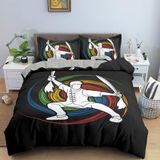NDXRWDZR King Size Nevresim Takımı Dövüş Sanatları Nevresim Fermuarlı Nevresim Takımı Aldults Çocuklar için Yumuşak Hipoalerjenik Mikrofiber Yorgan Kılıfı 230x220 cm + 2 Yastık Kılıfı 50x75 cm