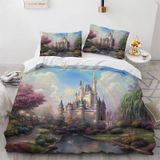 NDXRWDZR King Size Nevresim Takımı, Fermuarlı Kale Nevresim Takımı, Aldults Çocuklar için Yumuşak Hipoalerjenik Mikrofiber Yorgan Kılıfı 230x220 cm + 2 Yastık Kılıfı 50x75 cm