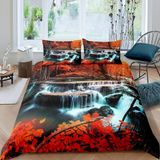 NDXRWDZR King Size Nevresim Takımı Fermuarlı Şelale Nevresim Takımı, Aldults Çocuklar için Yumuşak Hipoalerjenik Mikrofiber Yorgan Kılıfı 230x220 cm + 2 Yastık Kılıfı 50x75 cm