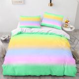 NDXRWDZR King Size Nevresim Takımı Gökkuşağı Nevresim Fermuarlı Nevresim Takımı Aldults Çocuklar için Yumuşak Hipoalerjenik Mikrofiber Yorgan Kılıfı 230x220 cm + 2 Yastık Kılıfı 50x75 cm