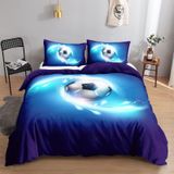 NDXRWDZR King Size Nevresim Takımı, Mavi Futbol Topu Nevresim Takımı, Fermuarlı Kapamalı Yatak Seti, Aldults Çocuklar için Yumuşak Hipoalerjenik Mikrofiber Yorgan Kılıfı 230x220 cm + 2 Yastık Kılıfı