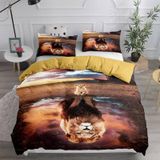 NDXRWDZR LöWe nevresim takımı, 220 x 240, fermuarlı, fermuarlı, fermuarlı, yetişkinler ve çocuklar için, yumuşak, nefes alan mikro elyaf nevresim + 2 yastık kılıfı 80 x 80 cm