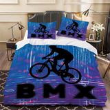 NDXRWDZR nevresim 90 çocuk bisiklet yorgan yatağı kızlar için çocuk 90 adet fermuarlı yumuşak nefes alabilen mikrofiber nordik kılıflar 150 x 220 cm + 2 yastık kılıfı 50 x 80 cm