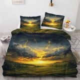 NDXRWDZR Nevresim 90 x 190 Çocuk Aydınlık Fermuarlı Tek Kişilik Nevresim Takımı Rahat Nefes Alabilir Mikrofiber Nevresim ve 2 Yastık Kılıfı 65 x 65 cm