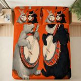 NDXRWDZR Nevresim 90 x 190 Çocuk Kedi Tavşan Nevresim Takımı Tek Kişilik Fermuarlı Rahat Nefes Alabilir Mikrofiber Nevresim ve 2 Yastık Kılıfı 65 x 65 cm