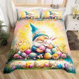 NDXRWDZR Nevresim 90 x 190 Cüce Çocuk Nevresim Takımı Tek Kişilik Fermuarlı Rahat Nefes Alabilir Mikrofiber Nevresim ve 2 Yastık Kılıfı 65 x 65 cm