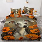 NDXRWDZR Nevresim 90 x 190 Sevimli Köpek Çocuk Nevresim Takımı Tek Kişilik Fermuarlı Rahat Nefes Alabilir Mikrofiber Nevresim ve 2 Yastık Kılıfı 65 x 65 cm